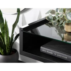 18" X 6" Holt Wood/Glass Decorative Wall Shelf Black - Kate & Laurel All Things Decor 14 18" X 6" Holt Wood/Glass Decorative Wall Shelf Black - Kate & Laurel All Things Decor -Adesso Store GUEST 904742bc d771 496e b627 780356eef852