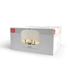 4-Light Matte Black Chandelier With Beige Fabric Shade - Globe Electric -Adesso Store GUEST 91612bb5 5858 4673 ba1c b2fd28e74a77