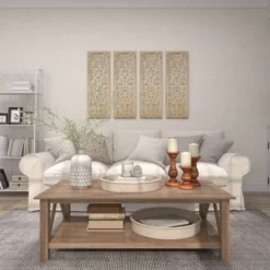 Set Of 3 Rustic Pillar Candle Holder - Olivia & May -Adesso Store GUEST 91cb1ae9 47e0 48a7 8211 cf3fcb6dac25