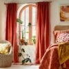 1pc Light Filtering Velvet Macrame Trim Window Curtain Panel Burnt Orange - Opalhouse™ Designed With Jungalow™ -Adesso Store GUEST 92dfaf13 4813 4967 a623 6cda6de279dc