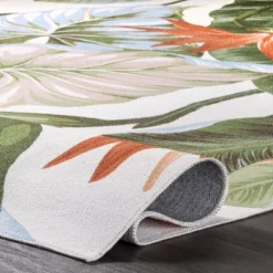 NuLOOM Nevaya Machine Washable Floral Leaves Area Rug -Adesso Store GUEST 932f09d2 10bf 46e9 ae63 e03cd54493dd