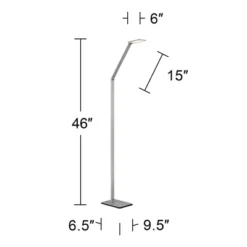Possini Euro Design Bentley Modern Task Floor Lamp 61" Tall Silver LED Touch On Off Adjustable Head For Living Room Reading Bedroom Office House Home -Adesso Store GUEST 9471b85d fb50 4ff5 a542 474bb22bdded