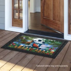 Briarwood Lane Snow Day Cardinals Winter Doormat Birdhouse Indoor / Outdoor 30" X 18" -Adesso Store GUEST 947cae2b 0cc0 46e8 a108 4abdb00fac70