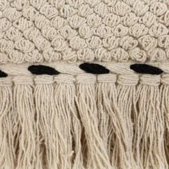 Hand Woven Geo Pattern Wall Art Black Cotton & Wood Dowel By Foreside Home & Garden -Adesso Store GUEST 99b63ae6 1014 443c 9bf1 5680d0c0c697