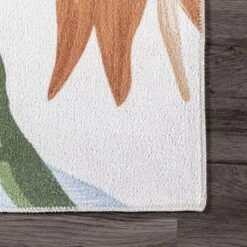 NuLOOM Nevaya Machine Washable Floral Leaves Area Rug -Adesso Store GUEST 9a415147 b03a 40c9 be7a 089fff4c705a