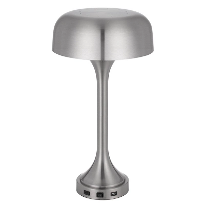 22" Metal Table Lamp Brushed Steel - Cal Lighting 4 22" Metal Table Lamp Brushed Steel - Cal Lighting - Image 2