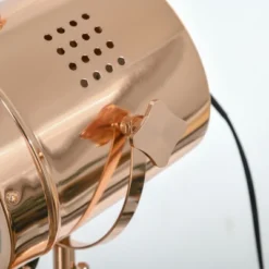 HOMCOM Vintage Tripod Floor Lamp, Height Adjustable Nautical Spotlight With Wood Legs, E12 Lamp Base For Living Room, Bedroom, Gray And Rose Gold -Adesso Store GUEST 9d255605 0c5d 40e8 b204 e1589361c09a