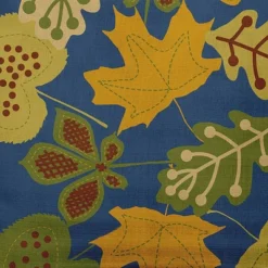 16"x16" Fall Leaves Square Throw Pillow Blue - E By Design