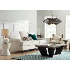 Possini Euro Design Planet Black Large Pendant Light 31 1/2" Wide Mid Century Modern White Glass For Dining Room House Foyer Kitchen Island Entryway -Adesso Store GUEST 9fd5eeff 26e7 48a5 a661 fad7fda6cf28