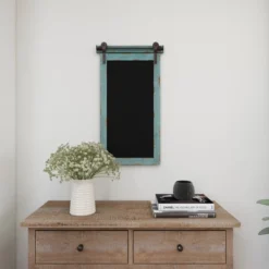 Wood Sign Wall Decor With Chalkboard Blue - Olivia & May -Adesso Store GUEST a0e42545 caa2 45a6 b6f0 0d144c78a58c