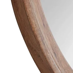 24" Round Hartman Wall Mirror Brown - Kate & Laurel All Things Decor -Adesso Store GUEST a20a54a9 97f0 4dcd 9746 96b71ef4330d