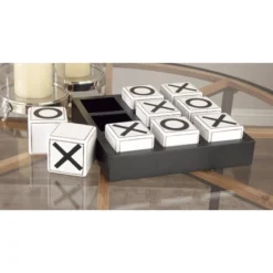 14" Contemporary Wooden Tic Tac Toe Sculpture Black - Olivia & May 36 14" Contemporary Wooden Tic Tac Toe Sculpture Black - Olivia & May -Adesso Store GUEST a4d8cf4d 6582 4617 b987 c70043a6fe9a