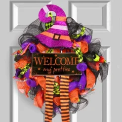 Barton Witch Halloween Wreath Witch Legs Decoration For Front Door, Hanging Welcome Sign Halloween Decorations -Adesso Store GUEST a742f751 225a 4a63 992e 3e56d5ffc020