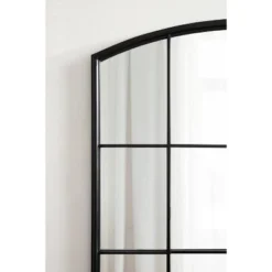 24" X 36" Forsyth Windowpane Arch Mirror Black - Kate & Laurel All Things Decor -Adesso Store GUEST a9363a87 c997 4636 86f7 ad52e2909ac2