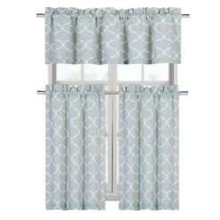 Kate Aurora Shabby Lattice Cotton Blend Kitchen Curtain Tier & Valance Set -Adesso Store GUEST aa2d178f 6495 4f27 b879 e760a8d0f535