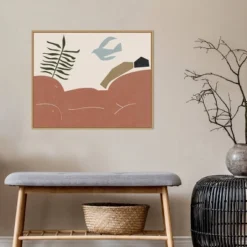 28" X 22" Other Land I By Melissa Wang Framed Canvas Wall Art Light Brown - Amanti Art -Adesso Store GUEST ab457516 cc1a 4361 8abe 088bf08fd765