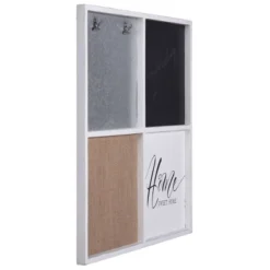 Multi-Functional Wall Memo Board With Chalkboard Corkboard And Galvanized Metal White - StyleCraft -Adesso Store GUEST abfbc01e 6f48 4c1c 8d5d 17bb0eef959d