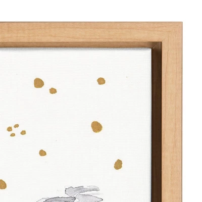 18" X 24" Sylvie Baby Elephant Watercolor Framed Canvas Wall Art By Patricia Shaw Natural - Kate And Laurel 4 18" X 24" Sylvie Baby Elephant Watercolor Framed Canvas Wall Art By Patricia Shaw Natural - Kate And Laurel - Image 2