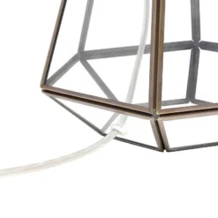 Transparent Triagonal Table Lamp Brass - Lalia Home -Adesso Store GUEST ad50cc6a adda 4907 9a7b f0d5ccf1854b