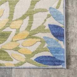 NuLOOM Rosana Floral Machine Washable Indoor/Outdoor Area Rug -Adesso Store GUEST aeabc38f 636f 4056 b49a ddaa96882ea7