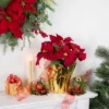 Northlight 16" Red Artificial Christmas Poinsettia Arrangement With Gold Wrapped Pot -Adesso Store GUEST b19411a3 6bd4 4590 9e95 efb470ca0f98
