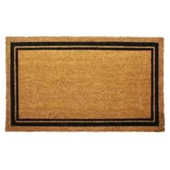 Indoor/Outdoor Coir Doormat With Border Natural/Black - Entryways -Adesso Store GUEST b1d0496d 63e0 47c5 95f1 40052732ed7b