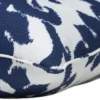 Damask 2pc Outdoor Throw Pillows - Blue/White - Pillow Perfect