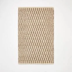 Checkered Stripe Rug Brown - Threshold™ Designed With Studio McGee -Adesso Store GUEST b2864ce6 6869 48dc 80bf 0c1c5704bc0f