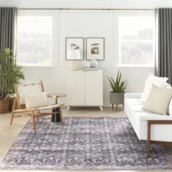 Nourison Washable Brilliance Bordered Vintage Indoor Rug -Adesso Store GUEST b3e998af 31c1 400a 94ef b4d5a3789cf1