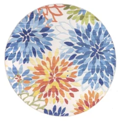 NuLOOM Rosana Floral Machine Washable Indoor/Outdoor Area Rug -Adesso Store GUEST b58577da c030 4b39 8c92 48ee99c800c2