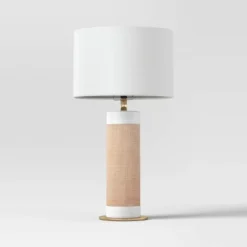 Ceramic Table Lamp With Natural Wrap White - Threshold™ 11 Ceramic Table Lamp With Natural Wrap White - Threshold™ -Adesso Store GUEST b631c81c 33d1 4715 9813 066da6c38938