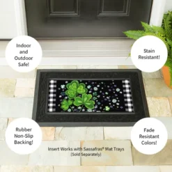 Evergreen Shamrocks Buffalo Plaid Sassafras Indoor Outdoor Switch Doormat 1'10"x10" Black 9 Evergreen Shamrocks Buffalo Plaid Sassafras Indoor Outdoor Switch Doormat 1'10"x10" Black -Adesso Store GUEST b6ffcd59 4144 4cc1 9e00 eb187e23db0c