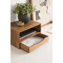 12.5" X 10" X 7" Hutton Floating Wall Shelf With Drawer - Kate & Laurel All Things Decor -Adesso Store GUEST b7271c78 62c8 4998 a3fa 35b2fda73f2b