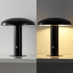 11" Suillius Contemporary Bohemian Rechargeable/Cordless Iron LED Mushroom Table Lamp - JONATHAN Y -Adesso Store GUEST b8a6ca34 b0ef 4249 9e25 04e30485f31b