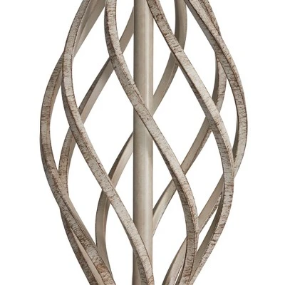 Franklin Iron Works Annie Modern Coastal Table Lamps 28" Tall Set Of 2 Weathered Sand Iron Cream Tapered Drum Shade For Bedroom Living Room Bedside 5 Franklin Iron Works Annie Modern Coastal Table Lamps 28" Tall Set Of 2 Weathered Sand Iron Cream Tapered Drum Shade For Bedroom Living Room Bedside - Image 3