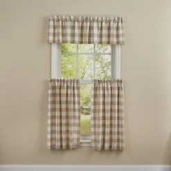Park Designs Buffalo Check Valance - 72"L - Natural