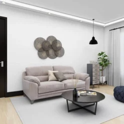 Metal Plate Overlapping Perforated Wall Decor Black - Olivia & May -Adesso Store GUEST bbd502ca e05f 4e9b 895d d56a8184b18d