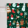 Trinity Velvet Christmas Snowman And Falling Snowflake Pattern Short Curtains -Adesso Store GUEST bd6bd2bd f723 458d a57f 2ffd0f2f6c0b
