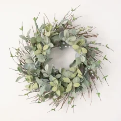 Sullivans Artificial Lambs Ear Willow Thistle Wreath -Adesso Store GUEST bf8b6c9b c62a 4712 9d24 f315253db672