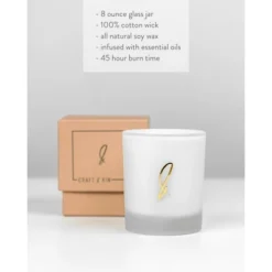 Craft & Kin White Frosted Scented Soy Candles -Adesso Store GUEST bfcb8295 b7c7 4ff4 b596 7303f9f22645