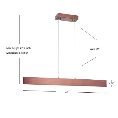 40" Adjustable Metal Draper Dimmable Linear Pendant (Includes Energy Efficient Light Bulb) - JONATHAN Y 5 40" Adjustable Metal Draper Dimmable Linear Pendant (Includes Energy Efficient Light Bulb) - JONATHAN Y - Image 3