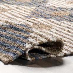 NuLOOM Hand Braided Marla Denim And Jute Diamonds Area Rug -Adesso Store GUEST c0e7c607 19b3 4e7e bda9 4cb5041c1b06