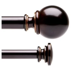 Loft By Umbra Ball Double Curtain Rod - Bronze -Adesso Store GUEST c13dc6f1 ecd8 4c59 aebd 53d8aa1eac20