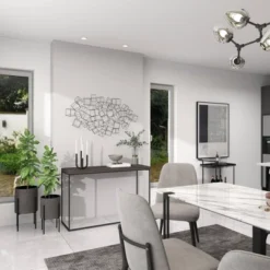 Metal Geometric 3D Square Wall Decor Black - Olivia & May -Adesso Store GUEST c1b20978 a66f 48ec ac30 64879bcdce20