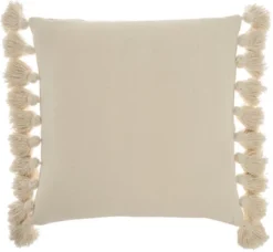 Mina Victory Life Styles Color Block Stripes With Tassel 18"x18" Indoor Throw Pillow -Adesso Store GUEST c2d7d49b 7885 4d8d 990b 3c85ba0ec7d0