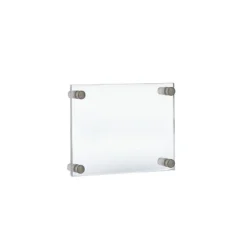 Azar Displays Floating Acrylic Wall Frame With Silver Stand Off Caps: 8.5" X 5.5" Graphic Size, Overall Frame Size: 12.5" X 9.5" -Adesso Store GUEST c2eb9fdb 9e67 4676 92e5 222696a474ca