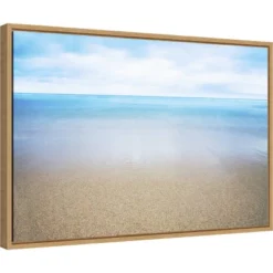 23" X 16" Hawaiian Shoreline And Ocean By Design Pics Danita Delimont Framed Canvas Wall Art - Amanti Art