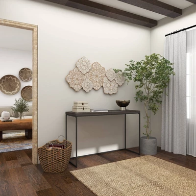 Farmhouse Wood Floral Intricately Carved Wall Decor White - Olivia & May 12 Farmhouse Wood Floral Intricately Carved Wall Decor White - Olivia & May - Image 10