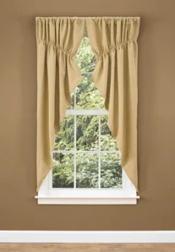 Burlap Lined Gathered Swag