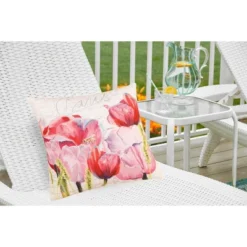 C&F Home 18" X 18" Tulips Indoor/Outdoor Throw Pillow -Adesso Store GUEST c4f77f4b a0e6 4218 bcf3 0bfdff0afb66